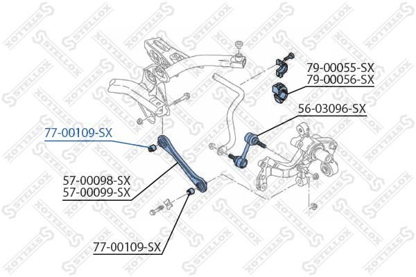 Stellox сайлентблок рычага подвески 77-00109-SX купить,2306
