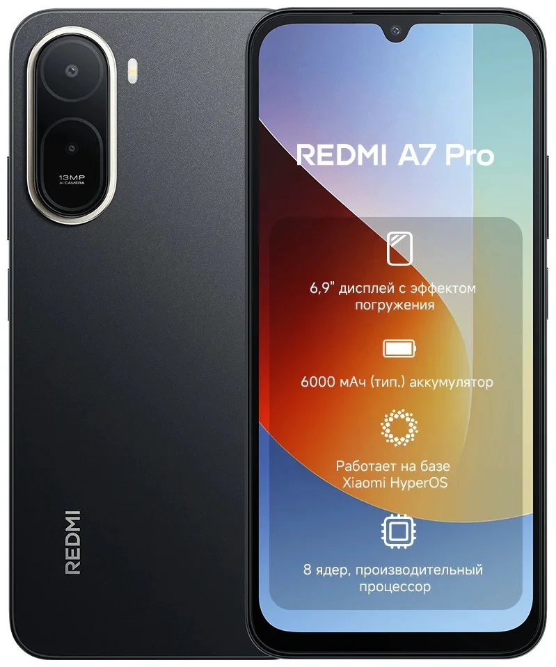 Смартфон Xiaomi Redmi A7 Pro 4/128GB черный + подарок