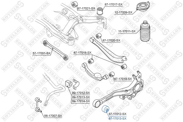 Stellox сайлентблок рычага подвески 87-17013-SX купить,3244