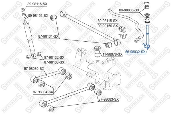 Stellox стойка стабилизатора 56-98032-SX купить,3301