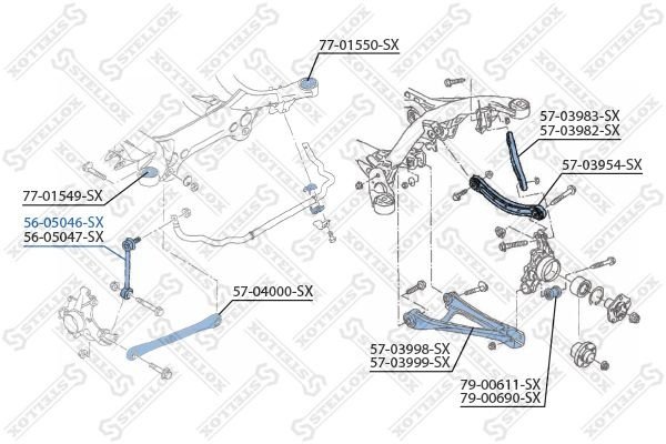 Stellox тяга стабилизатора 56-05046-SX купить,4557