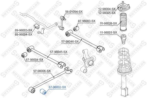 Stellox сайлентблок рычага подвески 87-98002-SX