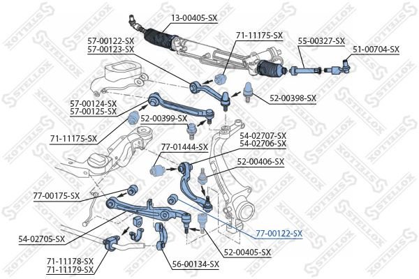 Stellox сайлентблок рычага подвески 77-00122-SX купить,4730