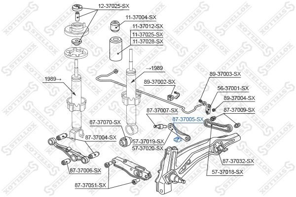Stellox сайлентблок рычага подвески 87-37005-SX купить,1555
