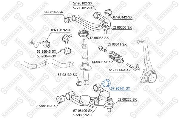 Stellox сайлентблок рычага подвески 87-98141-SX купить,4708