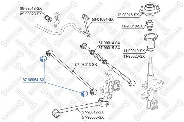 Stellox сайлентблок рычага подвески 87-98054-SX купить,1821