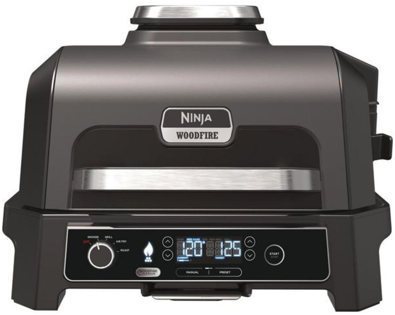 Аэрогриль NINJA Woodfire Electric BBQ Grill & Smoker OG701EU черный, серебристый