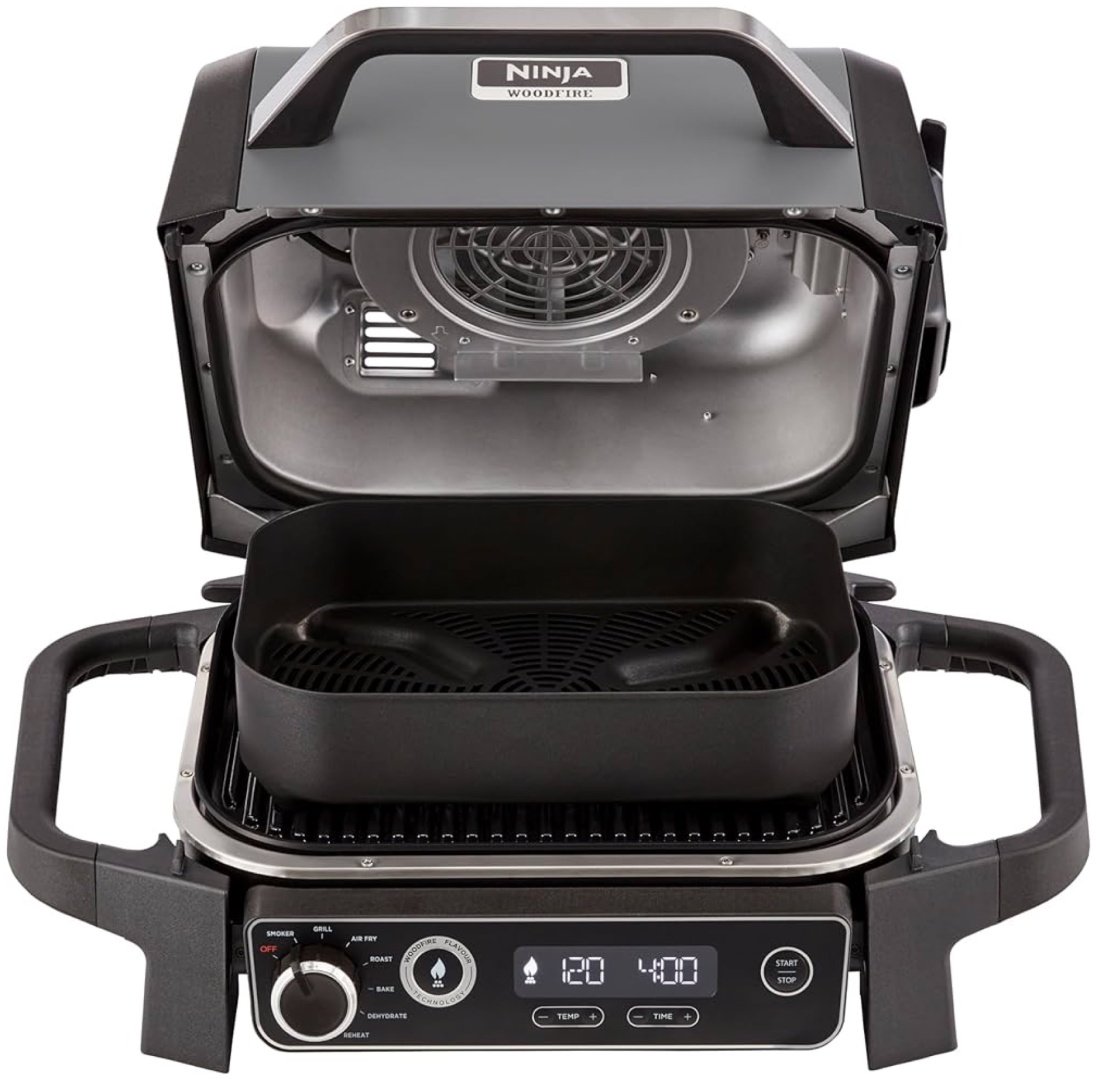 Аэрогриль NINJA Woodfire Electric BBQ Grill & Smoker OG701EU черный, серебристый
