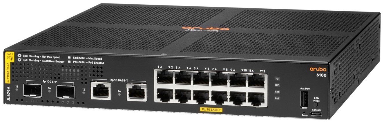 HPE Aruba 6100 12G CL4 2SFP+ 139W Swch купить,NaN