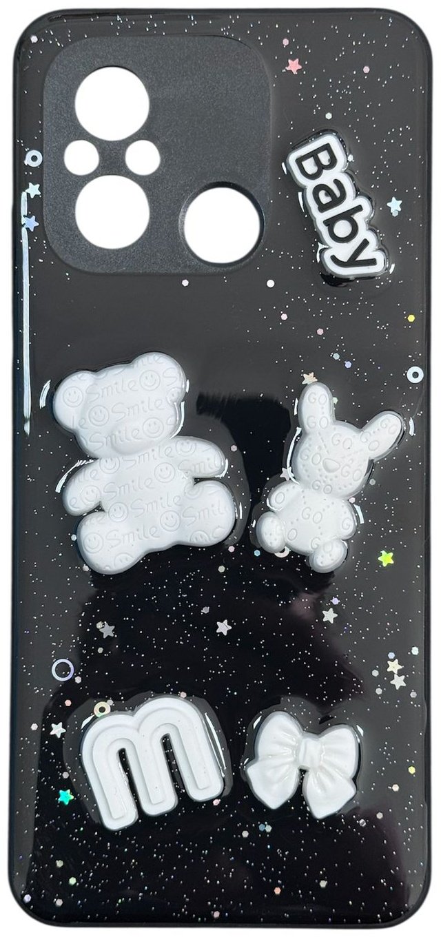 Чехол для Xiaomi Redmi 12C черный купить,992