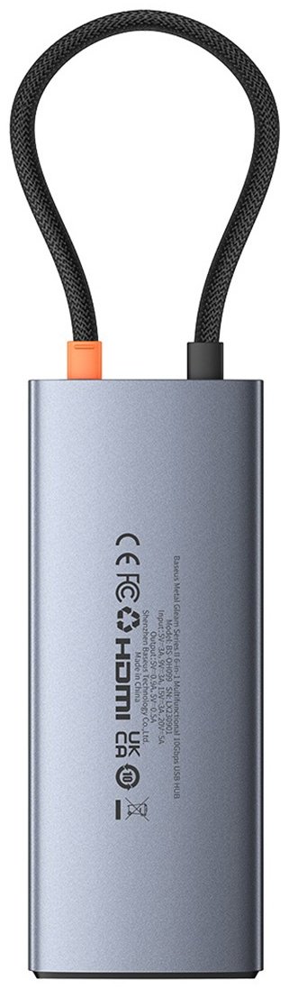 Док-станция Baseus Metal Gleam II 6-in-1 B00061802813-00 серый