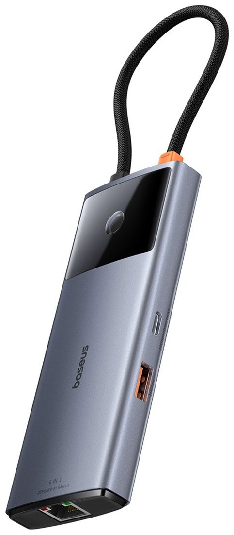 Док-станция Baseus Metal Gleam II 6-in-1 B00061802813-00 серый