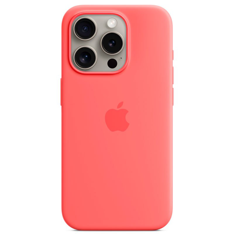 Чехол Apple для iPhone 15 Pro Silicone Case with MagSafe A3125 MT1G3ZM/A Guava купить,NaN