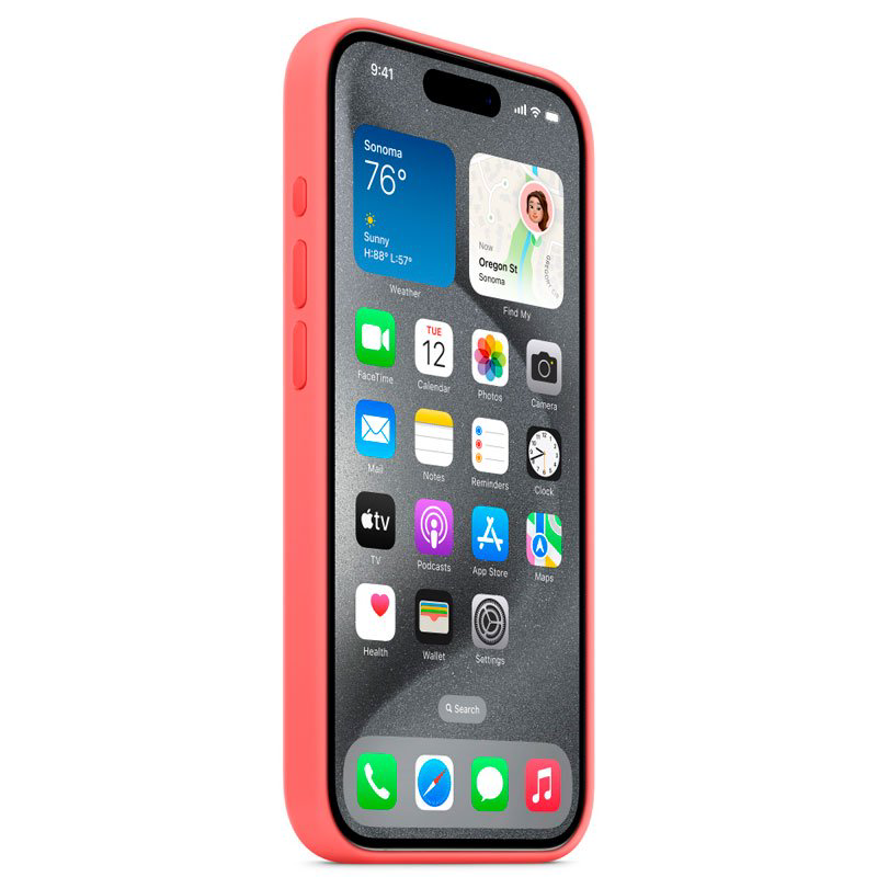 Чехол Apple для iPhone 15 Pro Silicone Case with MagSafe A3125 MT1G3ZM/A Guava купить,NaN