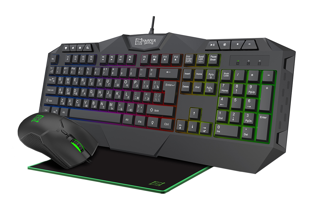 Клавиатура + мышь + коврик Harper Gaming Triplestrike GSB-07 купить,0