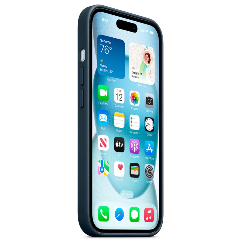 Чехол Apple для iPhone 15 FineWoven Case with MagSafe A3132 MT3G3ZM/A Pacific Blue купить,NaN