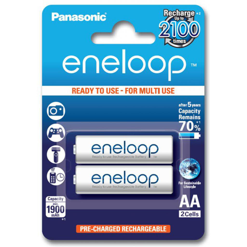 Аккумулятор Panasonic BK-3MCCE/2BE Eneloop AA 1900 mAh/2B купить,NaN
