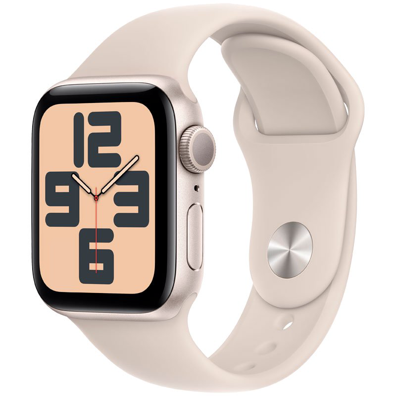 Смарт-часы Apple Watch SE 2023 GPS 40mm MR9U3 Starlight Aluminum Case with Starlight Sport Band - S/M