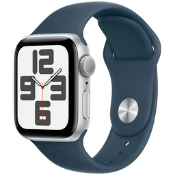 Смарт-часы Apple Watch SE 2023 GPS 40mm MRE23 Silver Aluminum Case with Storm Blue Sport Band - M/L