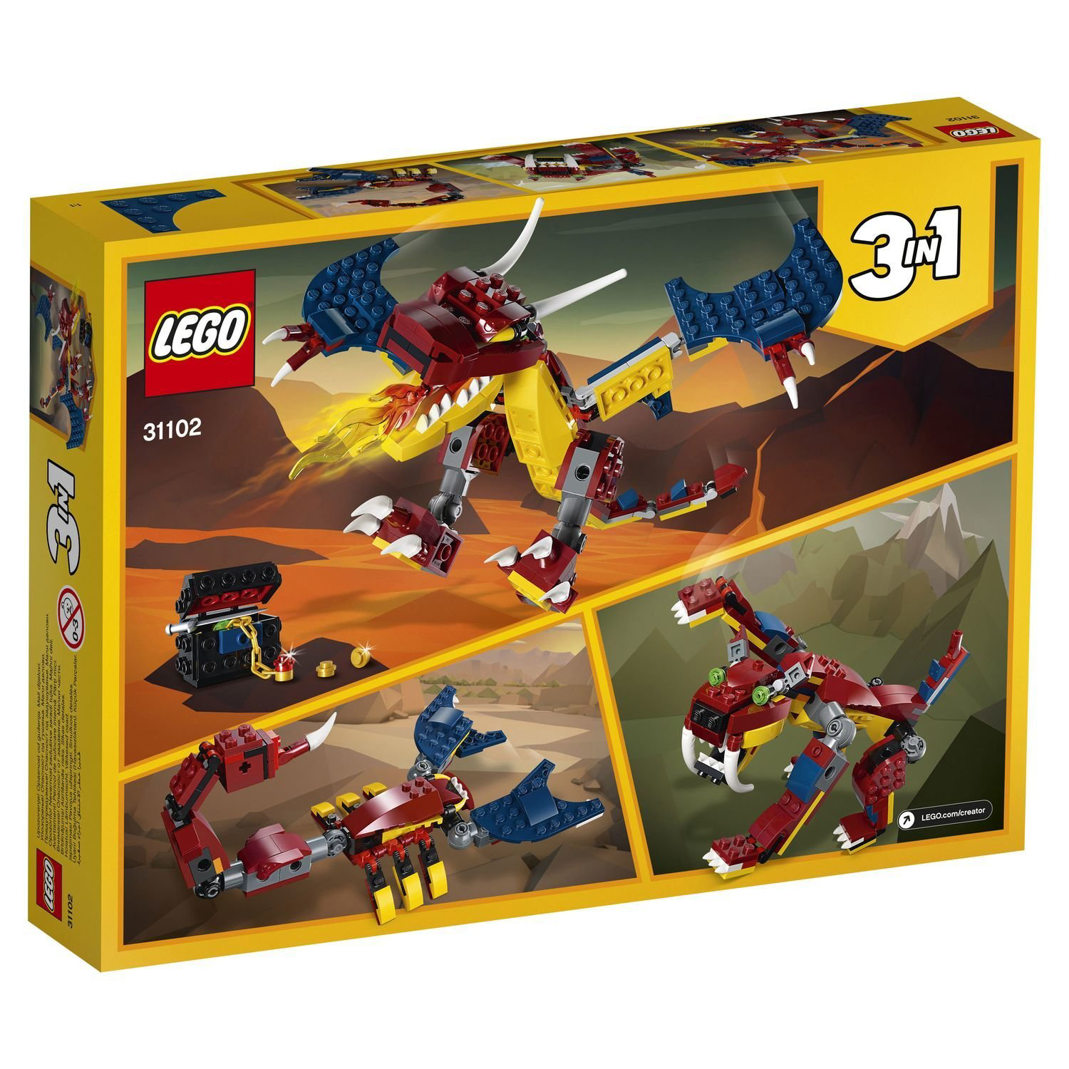 Конструктор Lego Creator Огненный дракон 31102 купить,NaN