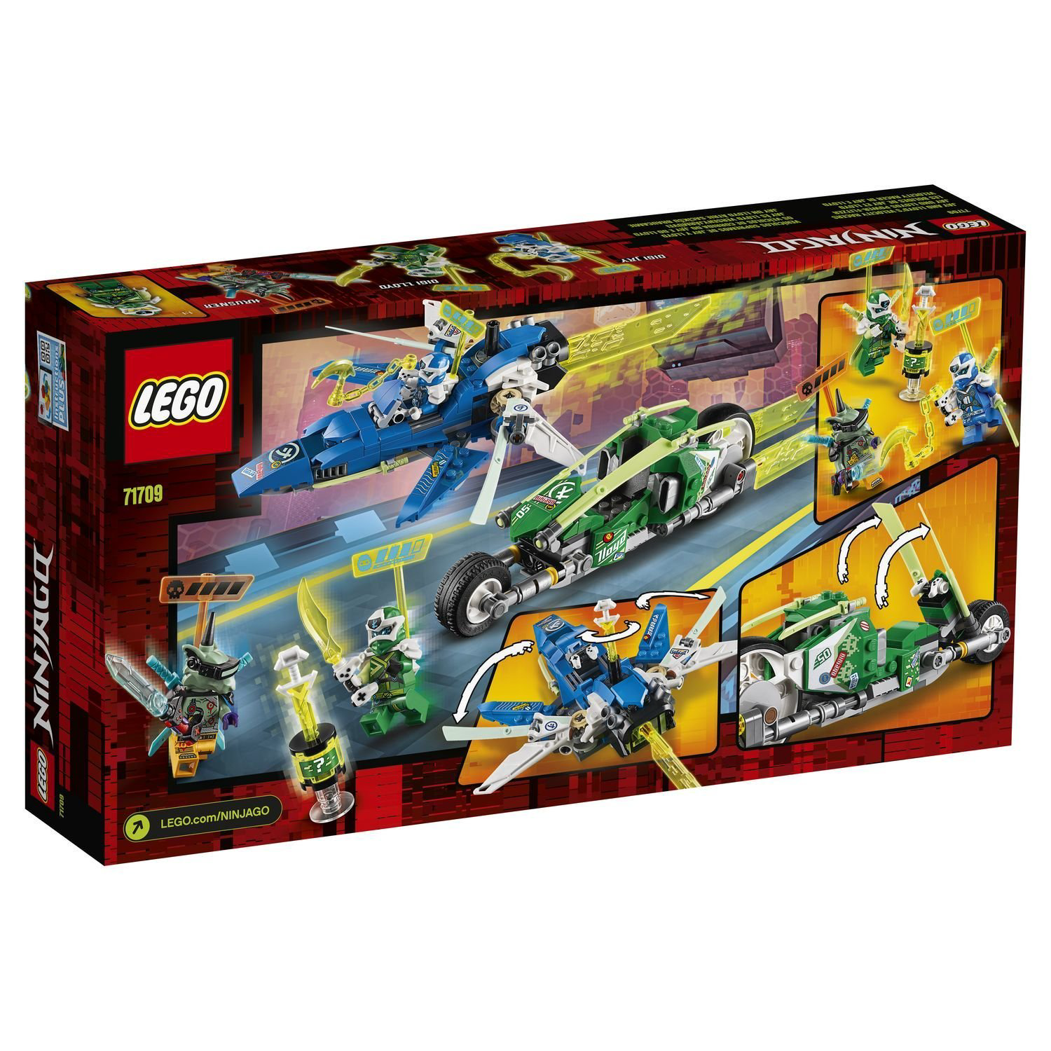 Конструктор Lego Ninjago Скоростные машины Джея и Ллойда 71709 купить,NaN