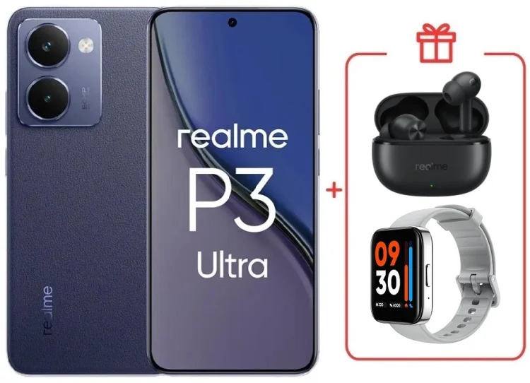 Смартфон Realme P3 Ultra 12 ГБ/512 ГБ синий + подарок купить,NaN