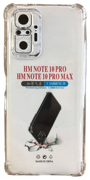 Чехол для Xiaomi Redmi Note 10 Pro прозрачный купить,752