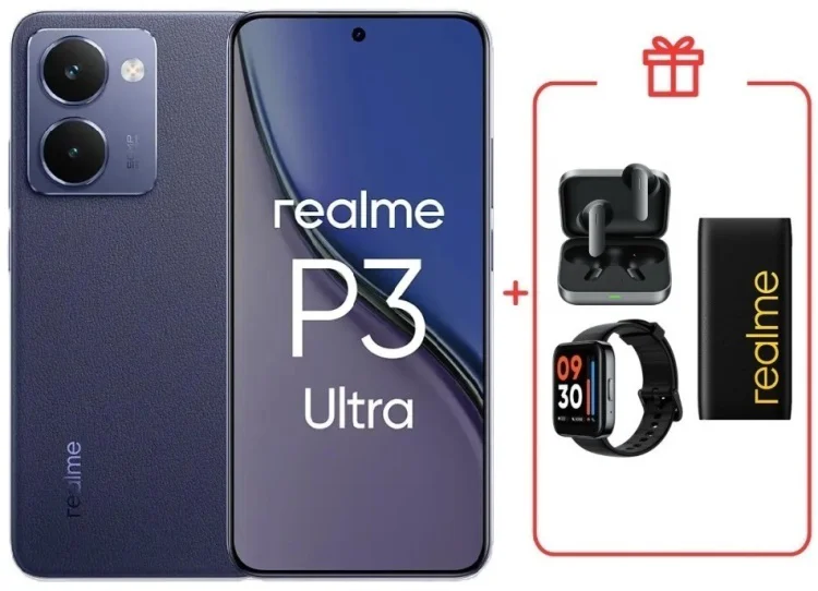 Смартфон Realme P3 Ultra 12 ГБ/512 ГБ синий + подарок купить,NaN