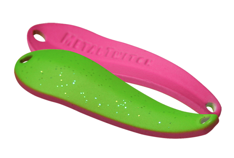 Колеблющаяся блесна SV-Lures Metal Twitch 35мм розово-зеленая купить,NaN