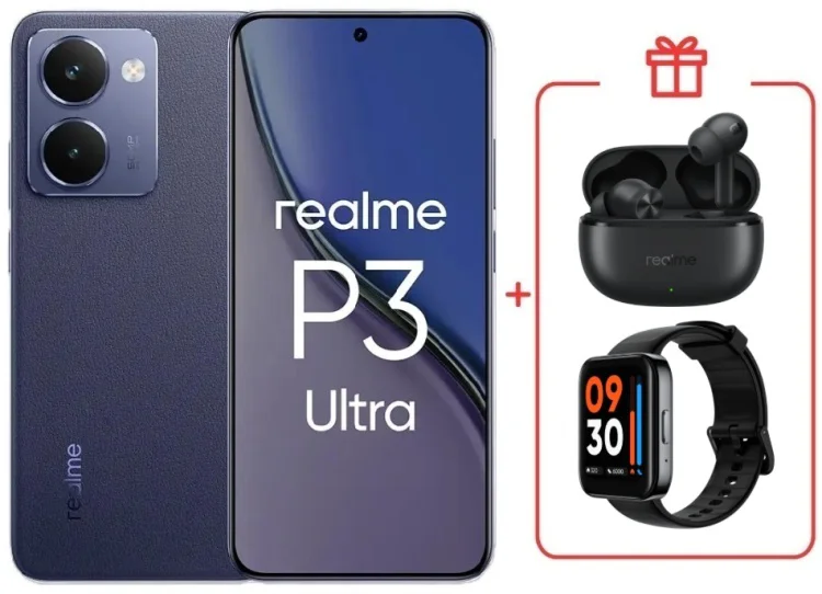 Смартфон Realme P3 Ultra 12 ГБ/512 ГБ синий + подарок купить,NaN