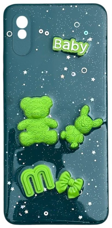 Чехол для Xiaomi Redmi 9a зеленый купить,992