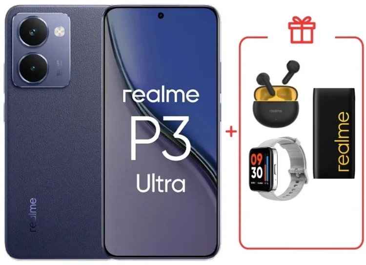 Смартфон Realme P3 Ultra 12 ГБ/512 ГБ синий + подарок купить,NaN