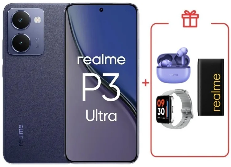 Смартфон Realme P3 Ultra 12 ГБ/512 ГБ синий + подарок купить,NaN