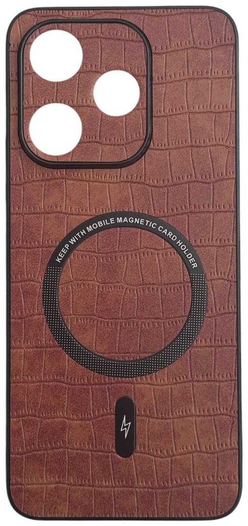 Чехол для Xiaomi Redmi 13 коричневый купить,1850