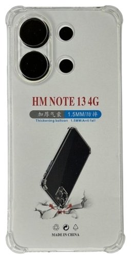Чехол для Xiaomi Redmi Note 13 прозрачный купить,270