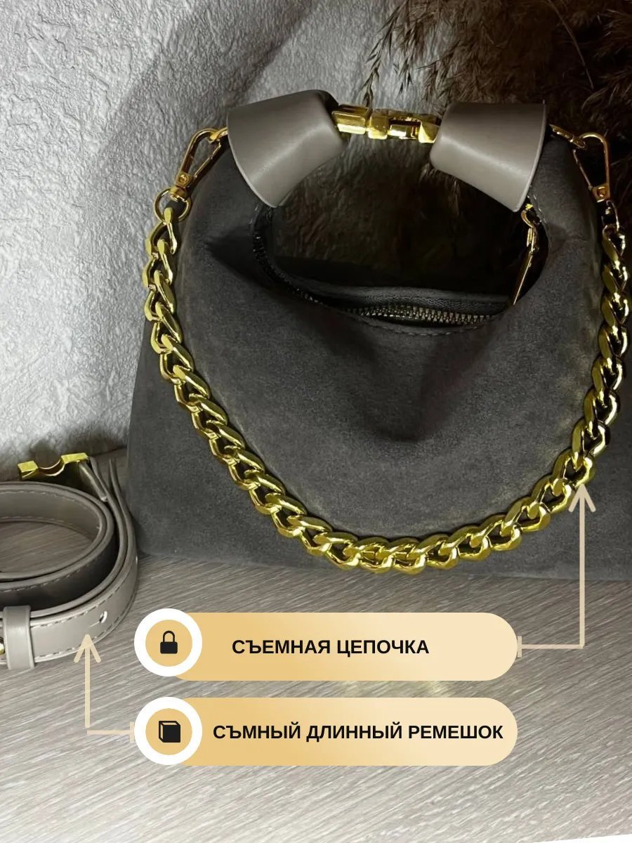 Сумка кросс-боди Katrins Way текстиль серый купить,NaN