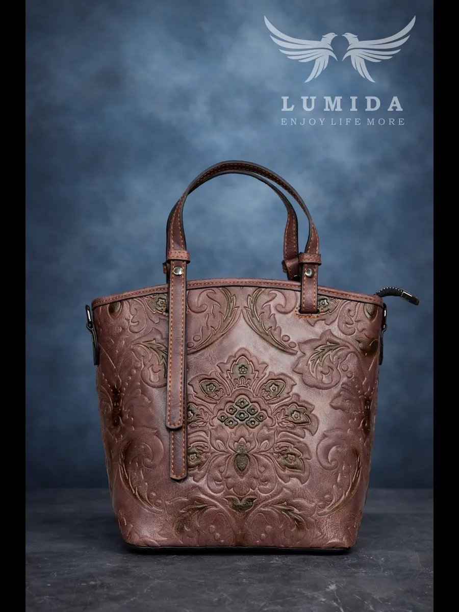 Мини-сумка Lumida натуральная кожа розовый купить,NaN