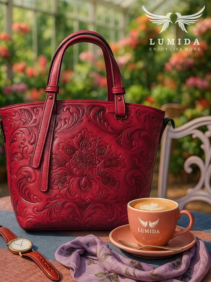 Мини-сумка Lumida натуральная кожа красный купить,NaN