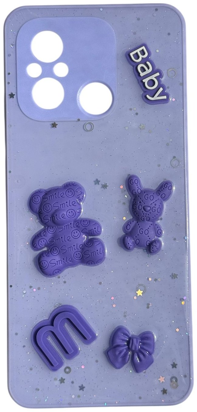 Чехол для Xiaomi Redmi 12C сиреневый купить,992
