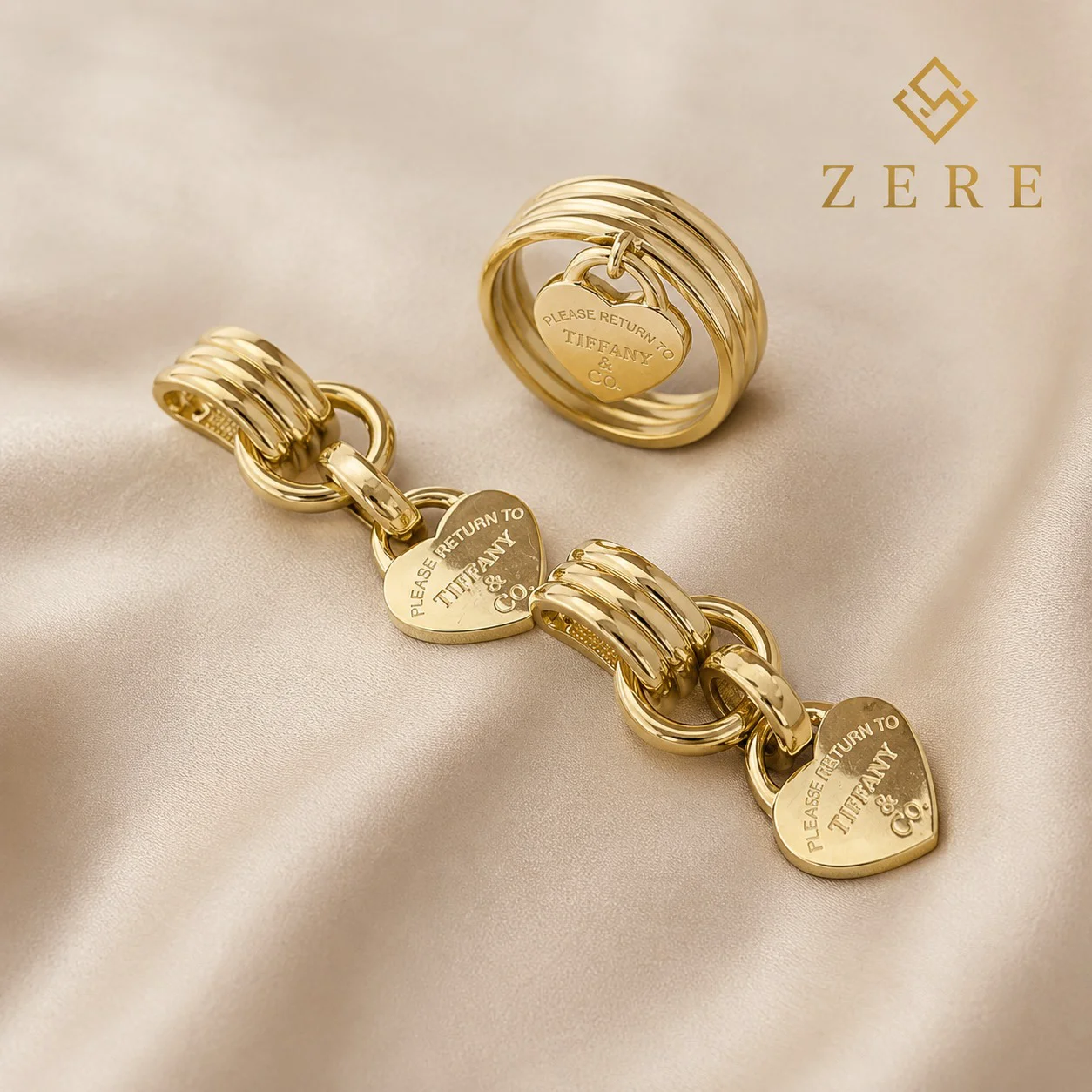 Комплект украшений Zere сердце ZR240606 золото 18р 15.6гр купить,33854