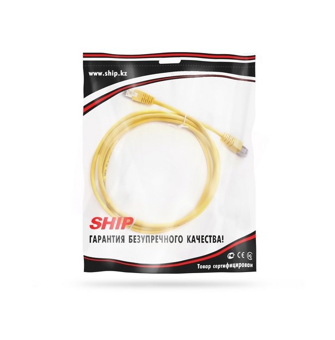 Патч Корд Ship S4025YL0300-P Cat.5e 3м желтый купить,0