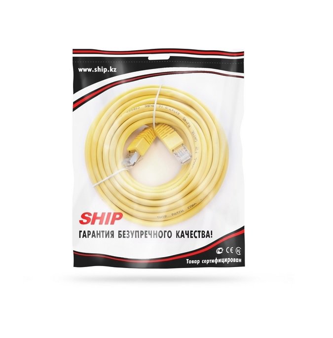 Патч Корд Ship S4025YL0500-P Cat.5e 5м желтый