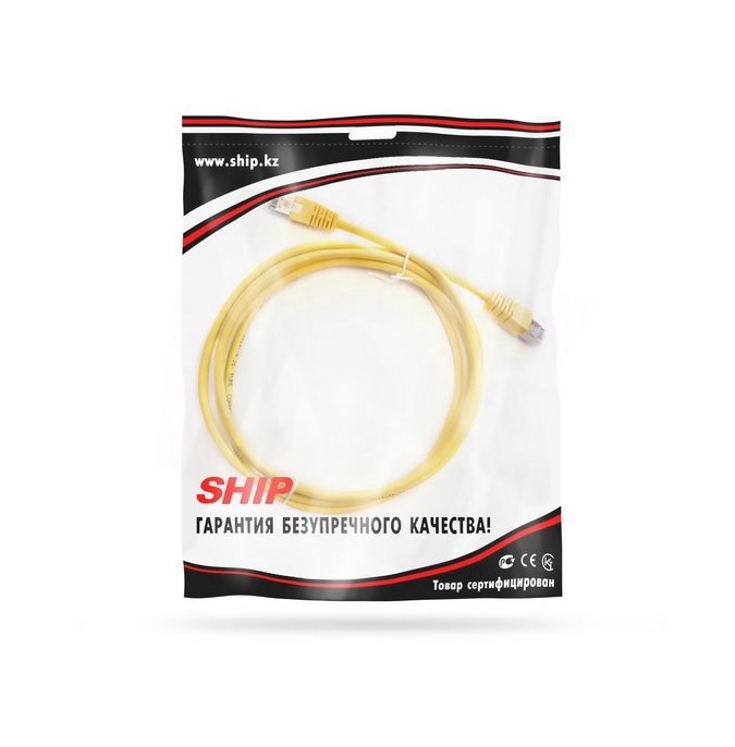 Патч Корд Ship S4025YL0200-P Cat.5e 2м желтый