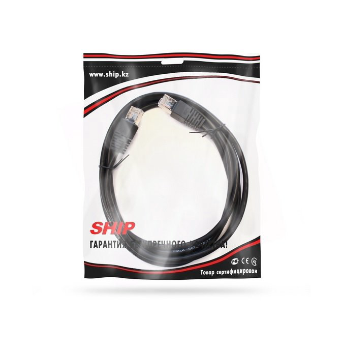 Патч Корд Ship S4025BK0300-P Cat.5e 3м черный купить,1431