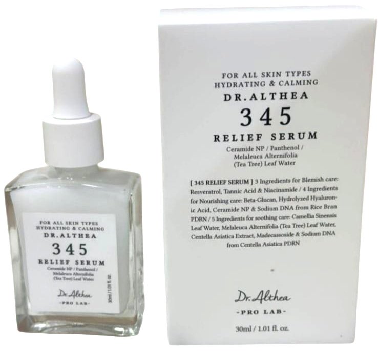 Dr. Althea сыворотка 345 Relief Serum Hydrating&Calming Восстанавливающая Сыворотка с Ресвератролом для лица 30 мл купить,9000