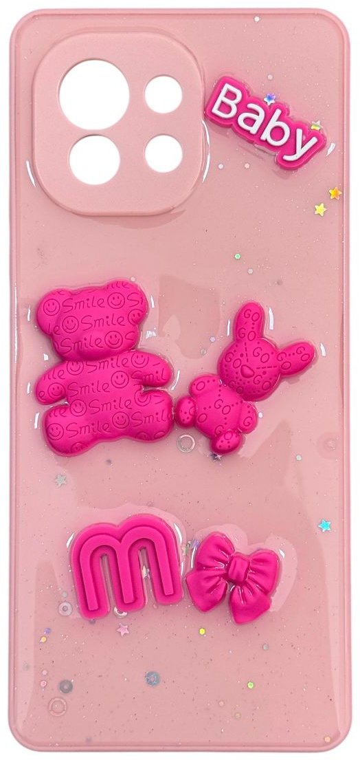 Чехол для Xiaomi 11 розовый купить,992