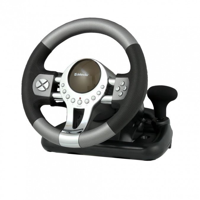 Руль игровой Defender Forsage GTR USB черный