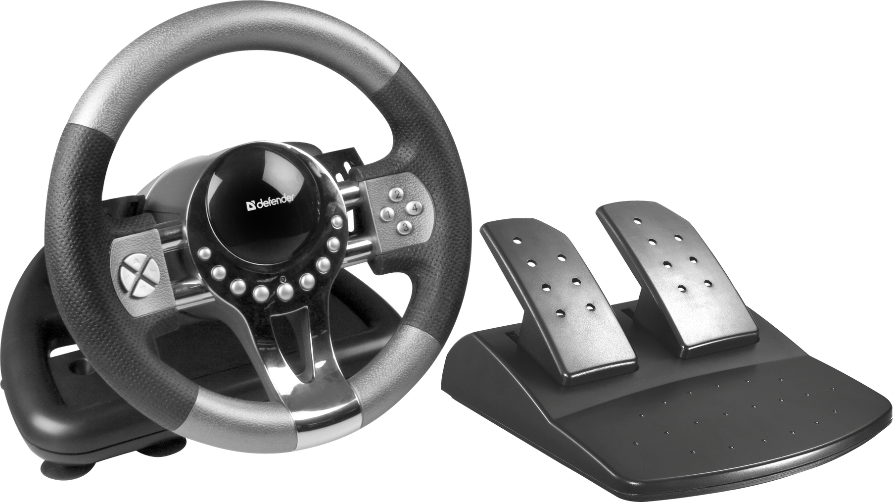 Руль игровой Defender Forsage GTR USB черный купить,0
