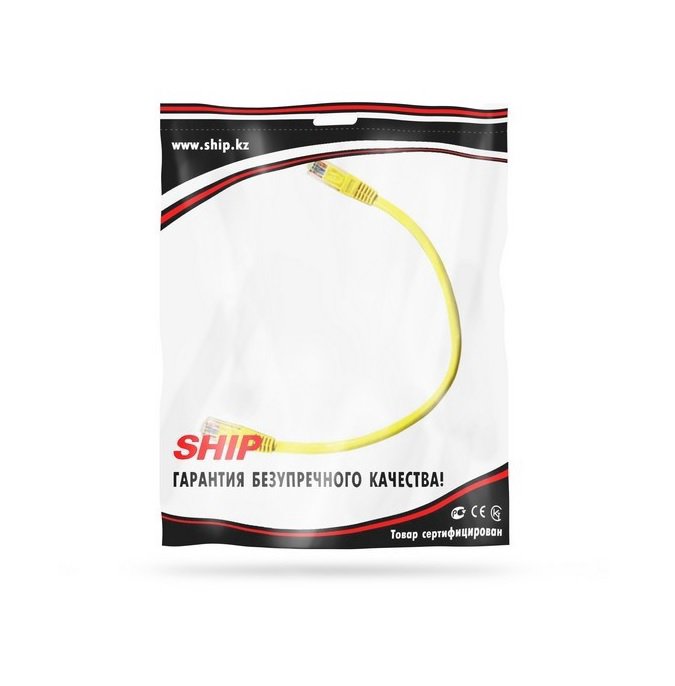 Патч Корд Ship S3025YL0030-P Cat.5e 0.3м желтый купить,0