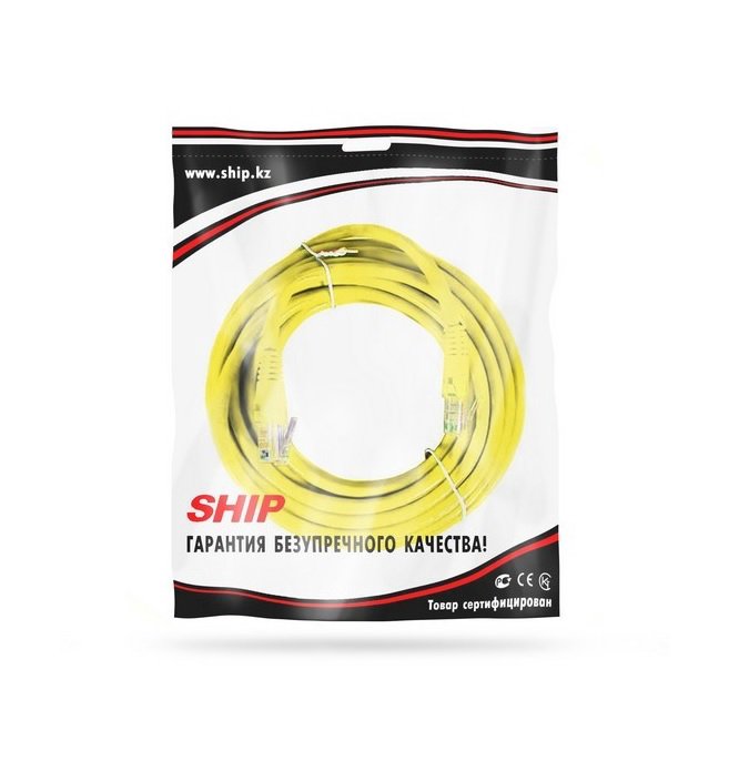 Патч Корд Ship S3025YL0750-P Cat.5e 7.5м желтый купить,NaN